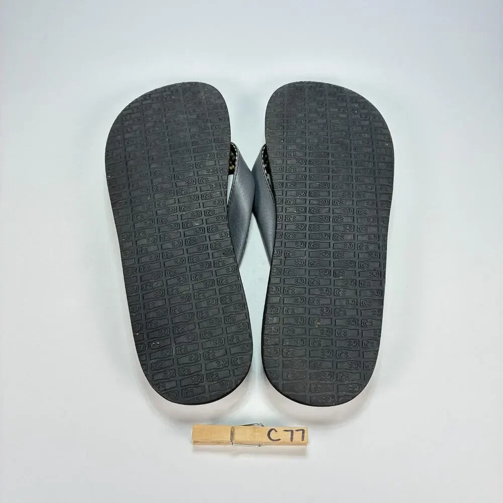 Sanuk Yoga Mat Black Comfort Casual Flip Flop Sandals SWS2908C Women's Size 10
